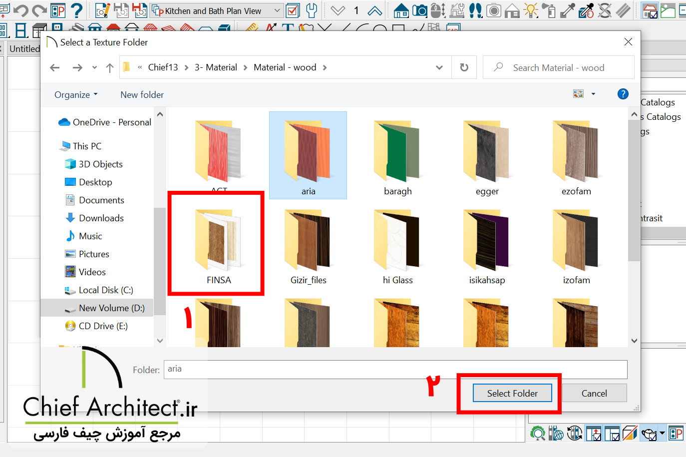 add material to chief architect user library step 2